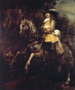 REMBRANDT Harmenszoon van Rijn Portrait of Frederik Rihel on Horseback oil